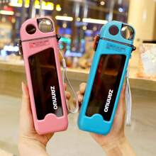 Square Straw Water Bottle With Scale Stylish Custom Water Bottle - aleatório - 查看 2