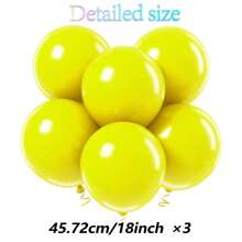 Bóng bay cao su nhiều màu 18 inch/45,72cm - 3 quả bóng bay heli dày cỡ lớn thích hợp cho trang trí sinh nhật, tiệc cô dâu, đám cưới, lễ tốt nghiệp, tiệc theo chủ đề - Nhiều màu - Xem 22