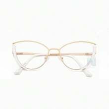 Women's Cat Eye Glasses Frame Elegant Fashion - White - View 5