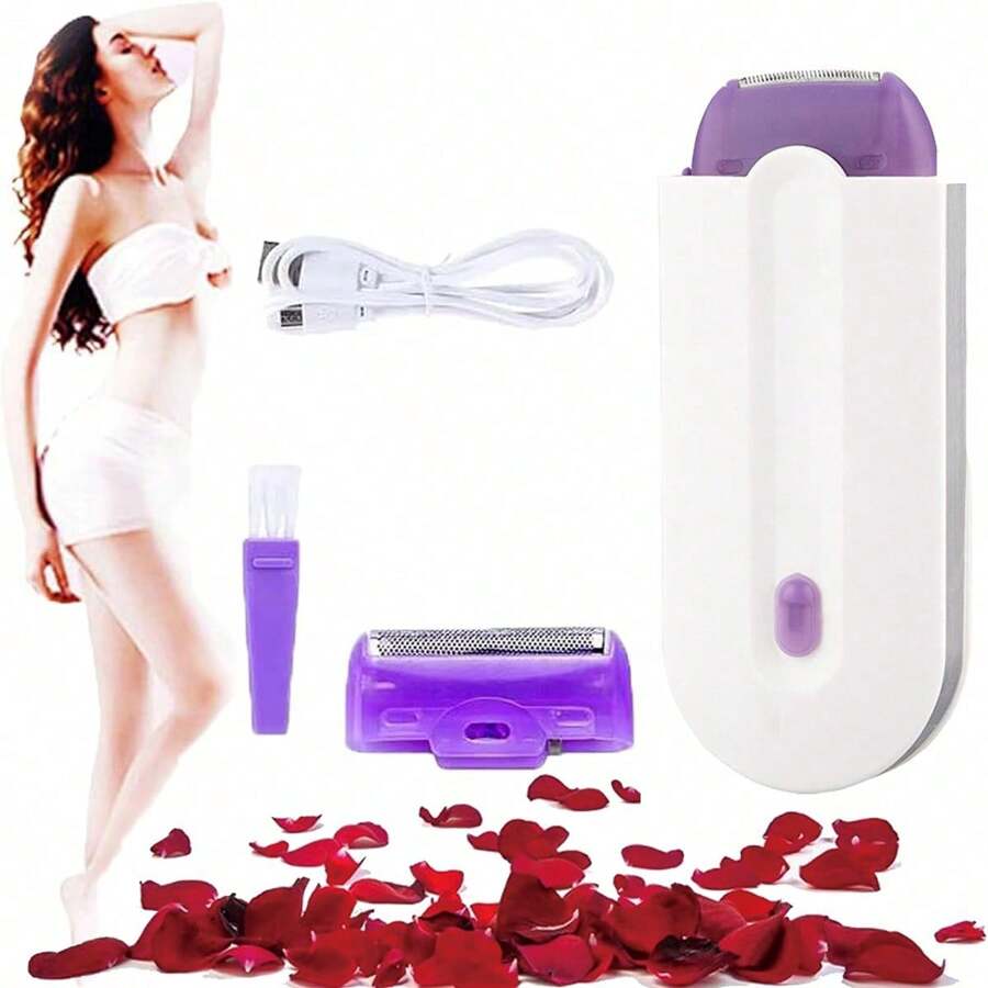 2024 New Silky Smooth Hair Eraser, Shaver, Unisex Smart Shavy Hair Remover Epilator Smooth Touch Hair Remover Painless Hair Removal For Women, Light Technology Hair Remove, Silky Smooth Hair Eraser Apply To Any Part Of The Body(1PCS) - White - View 1