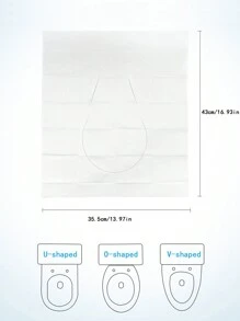 [Quantité]/Pièces Housses de siège de toilette jetables, solubles dans l'eau, convenant pour le voyage et l'utilisation dans les toilettes publiques. Décoration de salle de bain pour l'été
