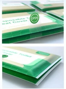 [Quantité]/Pièces Housses de siège de toilette jetables, solubles dans l'eau, convenant pour le voyage et l'utilisation dans les toilettes publiques. Décoration de salle de bain pour l'été