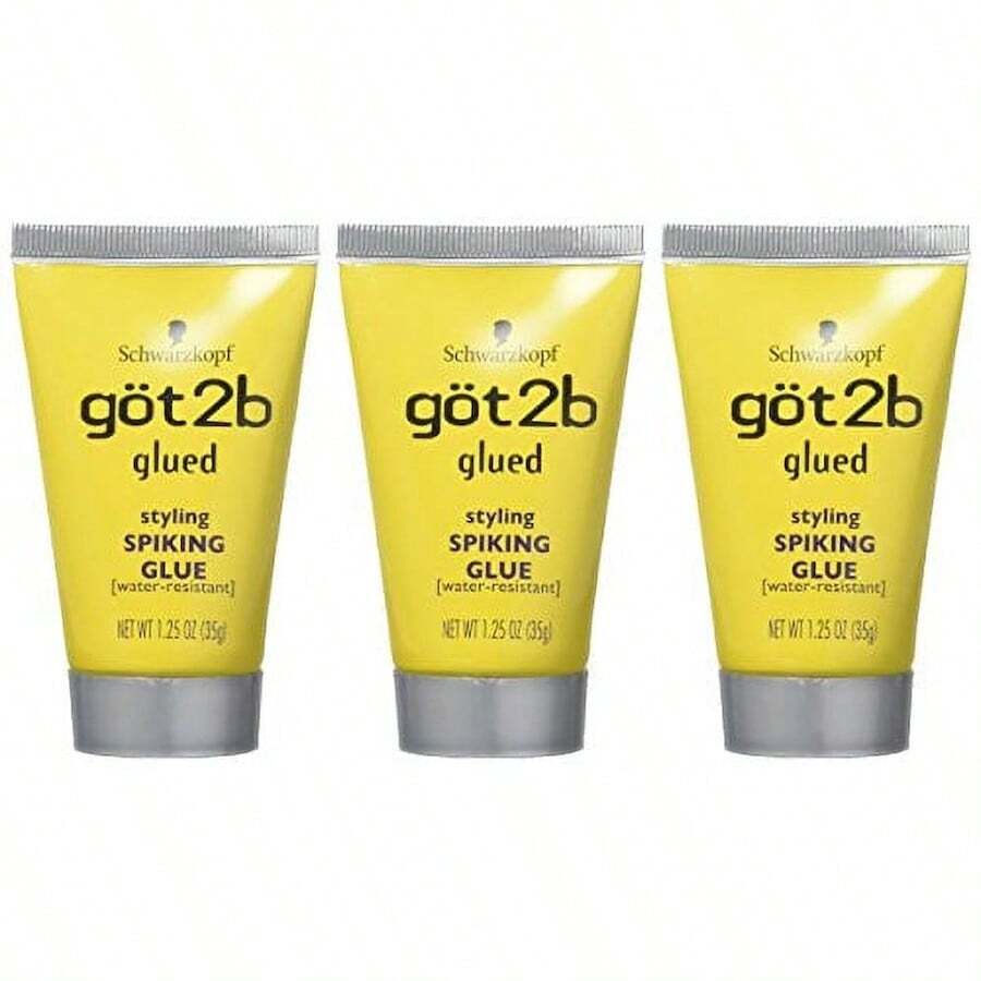 Schwarzkopf Got2b Glued Styling Spiking Glue 1.25 Oz (Pack Of 3) - Keo dán tạo kiểu - Xem 1