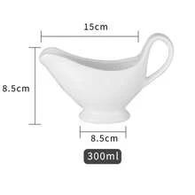 1 bình đựng sữa espresso bằng gốm và thìa đựng nước sốt dùng trong ăn uống - trắng - Xem 9
