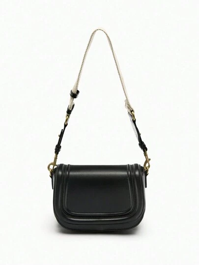 New Fashionable Casual Retro Solid Color Large Capacity Adjustable Shoulder Strap Multi-Functional Crossbody Bag, Suitable For Parties, Gatherings, Outings, Shopping And Daily Use For Storing Coins, Phones And As Work Bag For White Collars, College Students And Office Workers That Commute, Bag For Women Elegant, Bags Ladies Elegant