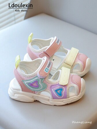 新款女童婴儿松紧带运动凉鞋，软底防滑，幼儿儿童简约百搭轻便舒适鞋，夏季