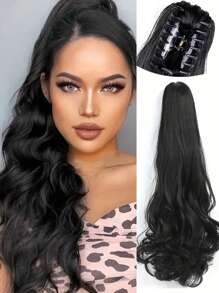 Black Long Claw Clip In Ponytail Hair Extension Body Wave Natural Black Body Wave Ponytail Extension Body Wave Human Hair Ponytail For Women - Natural Black - View 7