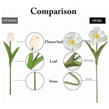 5/10 chiếc hoa giả, hoa tulip nở 17,32" nhân tạo, hoa tulip thật dùng để trang trí đám cưới - hoa tulip nhân tạo - Xem 4