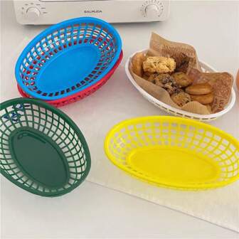8pcs Fruit Basket Tableware Organizer Baskets, Fries Basket, Hamburger Basket, Drainable Fruit Basket For Living Room, Bread Basket, Candy Storage Bin