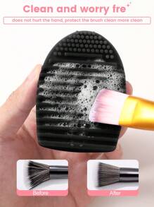 18/36/37pcs Makeup Tools Set, Includes: 1pc Multifunctional Waterproof Zipper Cosmetic Bag + 18pcs Makeup Brushes Set + 3pcs Makeup Sponges + 3pcs Mini Makeup Sponges + 3pcs Triangle Powder Puffs + 3pcs Mini Air Cushion Puffs + 1pc Eyelash Curler + 1pc Hair Band + 3pcs Facial Cleansing Sponges + 1pc Makeup Brush Cleaning Tool