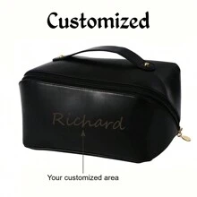 1 件个性化化妆包、定制化妆包、定制化妆包、人造革化妆盥洗包、定制雕刻化妆品收纳包、送给她的个性化礼物、送给伴娘的个性化礼物、旅行化妆包、随身旅行化妆盒、妈妈生日礼物 - 彩色 - 查看 2