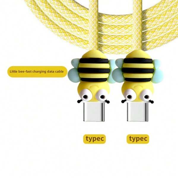 A Cute-Shaped Mobile Phone Charging Cable, Compatible With IPhone 16/15/14 Pro, And Other Phones Type-C Ports