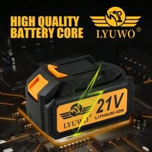 LYUWO LYUWO 21V Electric Tool Rechargeable Lithium Battery Electric Wrench Brushless 420N. M. The Maximum Output Is 520N M. The High Torque Wrench Is Suitable For Car Maintenance And Stage Bracket Maintenance. It Can Rotate Clockwise And Counterclockwise, With Adjustable Speed, Emergency Stop, Rotatable Hole, LED Light, Large Capacity Battery, And Efficient Operation. Gift Parts