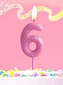 Pink Sprinkled Number 0-9 Birthday, Anniversary, First Birthday Party Cake Decoration Candles - Pink - View 9