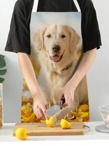 1 Piece DIY Photo Custom Apron, Waterproof Horizontal Weave Nylon Fabric With Photo Mom Men Women Customized Funny Pictures Chef Cooking Kitchen Apron Personalized Kitchen Waterproof Apron Custom Photo Logo Picture Name Chef Chef Apron Perfect For Mom Husband Girlfriend Girlfriend Boyfriend Father's Day Valentine's Day Mother's Day Birthday Anniversary Graduation Wedding Christmas Love Unique Ideal Gift For Dad, Family, Friends, Housewarming, ,Breathable,Lightweight,Washable,Cute,Love,Shining,Soft,Comfortable,Elegant,Custom,Personalized,Unique,Him,Her,Boyfriend,Girlfriend,Dad,Mom,Family,Friends - Multicolor - View 5