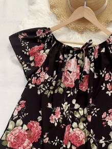 Women's Fashion  Blouse - 黑色 - 查看 2