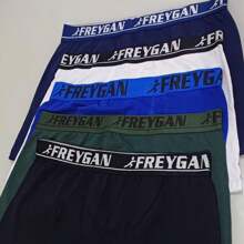 Kit 5 Men's Boxer Briefs Box Underwear 100% Premium Cotton Highest Quality Comfortable Adult - Nhiều màu - Xem 4