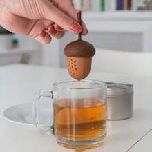 Silicone Tea Leaf Tea Residue Tea Strainer Tea Filter, Office Slouchy Person's Acorn Tea Strainer Tea Set - Multicolor - View 1