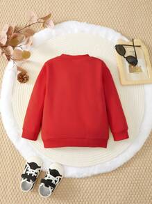 BrownBark 卡通圣诞老人、雪花、越野车和圣诞树图案套头衫，年轻男孩春秋装，完美的圣诞礼物