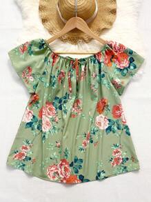 Women's Fashion  Blouse - Green - View 1