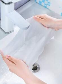 1 Packung Einweg Nass-Trocken Doppelnutzen Gesichtstücher, tragbare Gesichtstücher, geeignet zum Gesichtwaschen und Make-up Entfernen, praktische weiche Tücher und Gesichtstücher