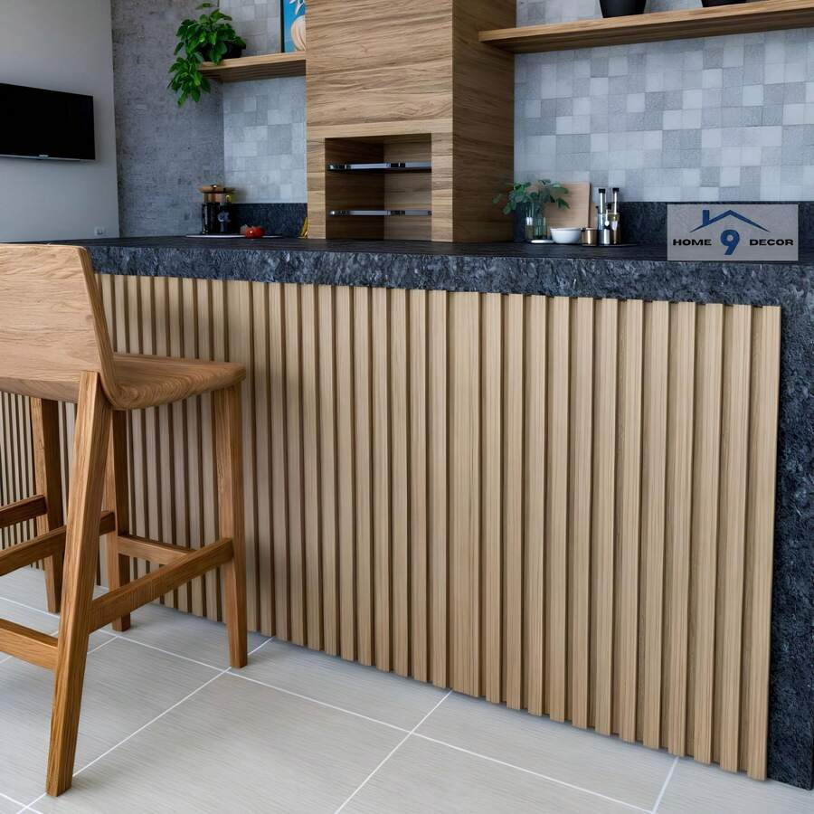 Kit 15 Decorative Self-Adhesive Slatted Panel Wall Covering - tự do - Xem 1