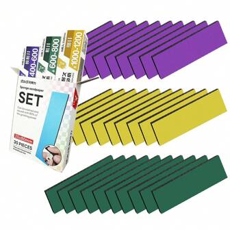 Stedi Sanding Sponge Model Gundam Building,Hobby Modeling Tools Hand Sanding Block Waterproof Wet And Dry 400 To 1200 Sandpaper,30 Sheets