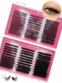 600 CÁI Dramatic D-Curl 10-16MM Mix Sách mở rộng lông mi DIY Khối lượng lớn Mềm mại Cụm lông mi riêng lẻ Tạo ra một làn mi mềm mại tự nhiên Y2k Bướm yếu tố Thẻ cơ bản màu hồng Nhìn vào nhà (20D + 30D + 40D + 60D + 80D + 100D) - D - Xem 8