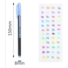 12/ 24/ 36/ 60 Plumas De Gel Multi color Con Glitter, colores Neón, Metálicos Set De Plumas Para Decorar, Plumas Multicolor - 24 colores - Ver 3