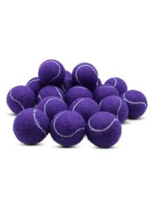 4 piezas/paquete Pelotas de tenis de alta densidad y alta elasticidad premium para entrenamiento y ejercicio, incluye bolsa de red portátil para uso en interiores y exteriores, juguete para mascotas - Morado - Ver 8