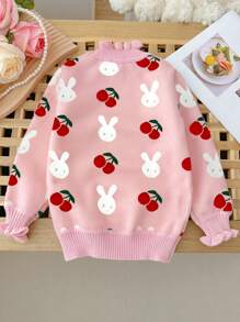 M.Dian xi Young Girl 2025 New Tulip Collar Casual Versatile Pullover Knit Top