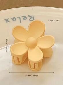 一套8个随机颜色-小尺寸装饰夹，清新温柔哑光五瓣花塑料发夹，甜美可爱，优雅少女风，适合所有季节，精致小巧（约3.5厘米/1.38英寸）发夹爪夹发夹发夹发夹发夹 - 彩色 - 查看 6