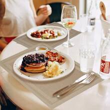 6 Stücke / 4 Stücke / 1 Stück hitzebeständige Platzsets, waschbare PVC Tischsets, gewebte Vinyl Esszimmer Tischsets, rutschfest & fleckresistent, leicht zu reinigen, Tischschutz, Heim Küche Esszimmer Tischdekoration