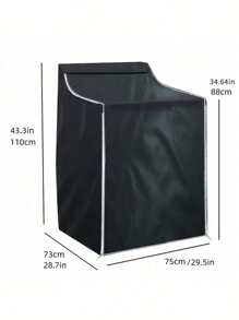 1 Pc Drum Washing Machine And Dryer Waterproof, Sunproof, Dustproof Protective Cover. Oxford Fabric Material, Equipped With Tied Rope For Adjustable Size, Suitable For Most Top-Loading Or Front-Loading Washing Machines.