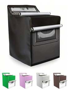 1 Pc Drum Washing Machine And Dryer Waterproof, Sunproof, Dustproof Protective Cover. Oxford Fabric Material, Equipped With Tied Rope For Adjustable Size, Suitable For Most Top-Loading Or Front-Loading Washing Machines.