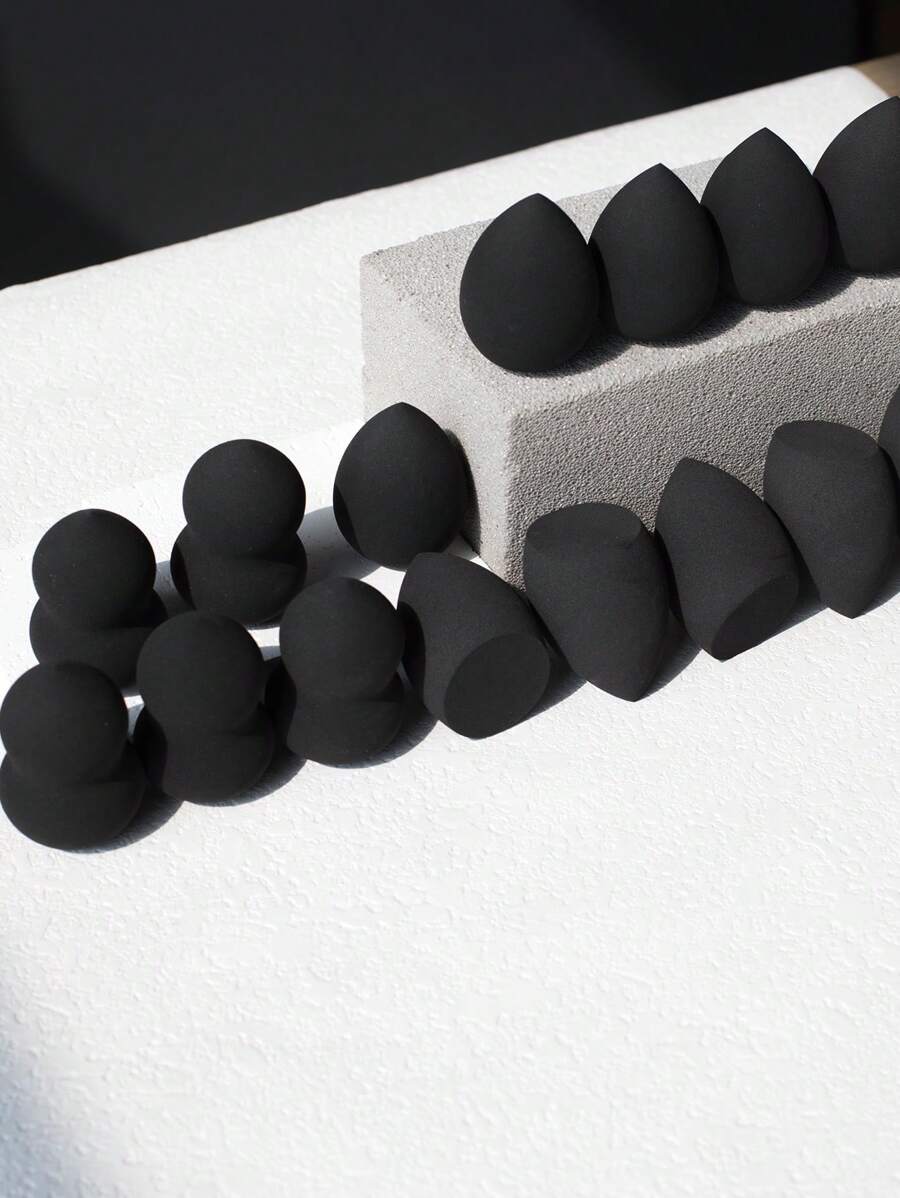 15pcs Mixed Makeup Sponge Blender, Gourd & Water Drop Angled Contour