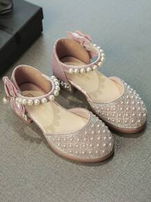 Princess Shoes, Girls' Crystal High Heels, Dress, Summer Flower Children's Shoes, Children's Models, Fashion Show Competition, High Heels, Shoes