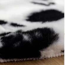 Fluffy Luxury Animal Print Rugs/Cushion/Mat For Sofa, Decorative Soft Plush Cream Shag Rug/Carpet Pad With Asymmetrical Shape Gifts Birthday Graduation