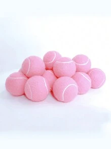 Set de 4 pelotas de tenis de fieltro de alta elasticidad y resistencia a la presión para entrenamiento, con bolsa de red portátil incluida, se pueden usar en interiores y exteriores, juguete para mascotas