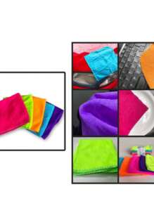 Kit With 5 Microfiber Cloths 28x28 For Domestic And Automotive Use - Kit C/ 5 Panos 28x28 (NS-3340) (2 Kits) - View 2