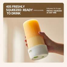 New Multi-Function Electric Juicer Machine, Portable Small Fruit Juicer Rechargeable, Large Capacity For Student And Home Use - Portable Juicer (white) - View 4