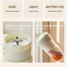 New Multi-Function Electric Juicer Machine, Portable Small Fruit Juicer Rechargeable, Large Capacity For Student And Home Use - Portable Juicer (white) - View 5