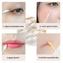 200/400PCS Pointed Tip Cleaning Swabs, Precision Tip Cleaning Swabs With Wooden Sticks, Double Side Buds For Makeup, Personal Care, Nail Polish Clean Up Tool, Nail Polish Corrector Swabs