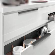 1pc Modern Simple Aluminum Alloy Hidden Furniture Cabinet Door Handle Side Installation Without Drilling Installation Wardrobe Cabinet Drawer Handle Furniture Hardware