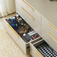 1pc Modern Simple Aluminum Alloy Hidden Furniture Cabinet Door Handle Side Installation Without Drilling Installation Wardrobe Cabinet Drawer Handle Furniture Hardware