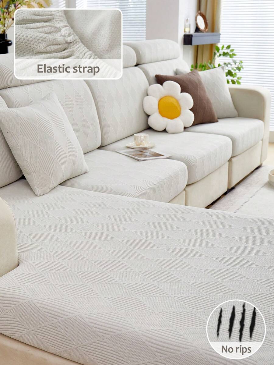 1 Stück der neue einfarbige Sofabezug, ganzjährig universell einsetzbare verstärkte Kissenhülle, elastischer Sofabezug, kratzfeste Sofa Polster, geeignet für Wohnzimmer Sofa Schutz von L-förmigen Sofas und 1, 2, 3, 4 Sitzer Sofas