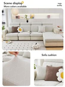 1 Stück der neue einfarbige Sofabezug, ganzjährig universell einsetzbare verstärkte Kissenhülle, elastischer Sofabezug, kratzfeste Sofa Polster, geeignet für Wohnzimmer Sofa Schutz von L-förmigen Sofas und 1, 2, 3, 4 Sitzer Sofas