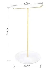 1 Piece Simple Style Metal Jewelry Stand, Bracelet, Necklace Display Stand For Women Jewelry Storage Box, Jewelry Stand, Perfect For Earrings, Necklaces, Rings And Weddings, Suitable For Home Decoration And Valentine's Day Gifts Back To School - Multicolor - View 2