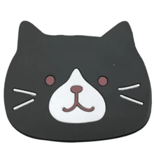 Set Of 5 Silicone Cartoon Cat Shape Coasters - Heat Resistant Coasters For Beverages, Kitchen Gadgets And Home Decor Anniversary Thanksgiving Valentine's Day Birthday Mother's Day Gift For Her