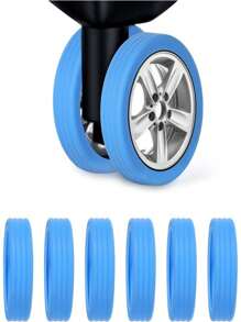8pcs /1pc Luggage Wheels Protector Cover Silicone Trolley Case Silent Caster Sleeve Silicone Wheels Cover Luggage Suitcase Universal Reduce Noise Trolley Case Wheel Sleeve For Suitcase Travel Accessories Wheels Guard Cove Summer Travel Essentials Workout School Supplies Camping Holiday Essentials Vacation Cruise